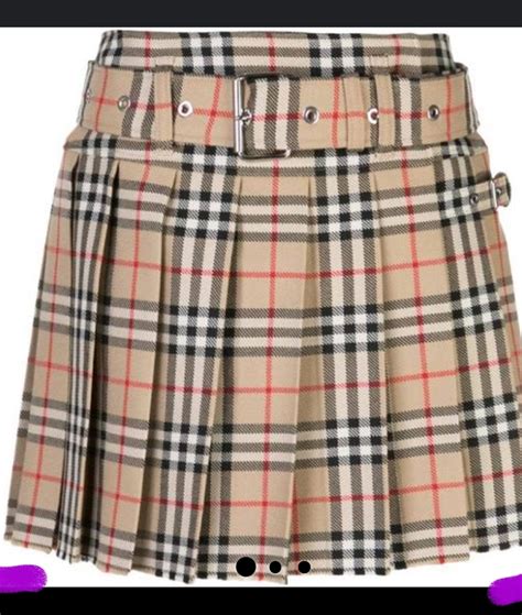 burberry vintage check pleated skirt|burberry plaid skirt women.